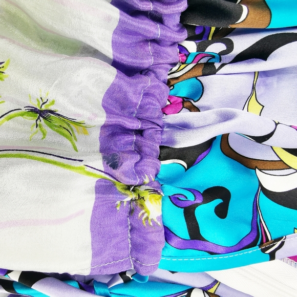 Planet blue Claudette Silk Midi Dress Waterprint Art to wear - Picture 11 of 11